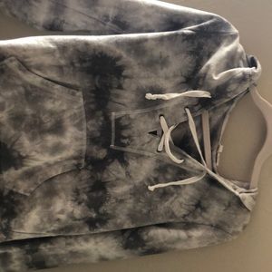 Not used black and white tie dye hoodie